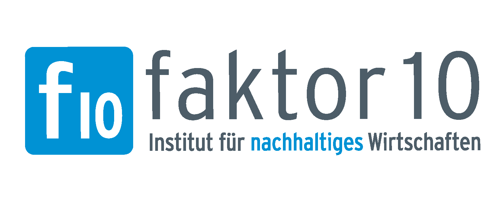 Logo Faktor 10 – Institut für nachhaltiges Wirtschaften gGmbH